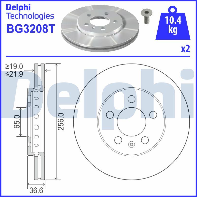 Delphi BG3208T - Bremžu diski autodraugiem.lv