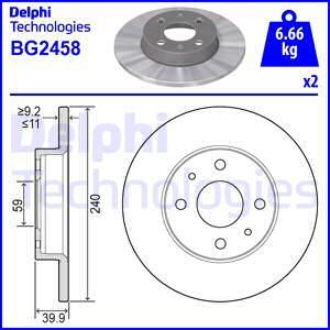 Delphi BG2458 - Bremžu diski autodraugiem.lv