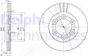 Delphi BG2416 - Bremžu diski autodraugiem.lv