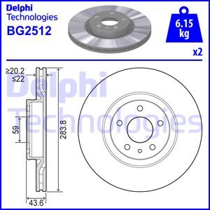 Delphi BG2512 - Bremžu diski autodraugiem.lv