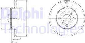 Delphi BG2588 - Bremžu diski autodraugiem.lv