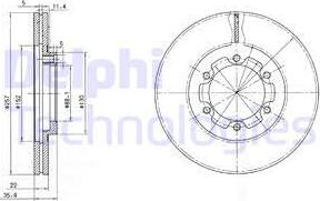 Delphi BG2524 - Bremžu diski autodraugiem.lv