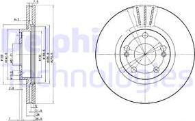 Delphi BG2697 - Bremžu diski autodraugiem.lv
