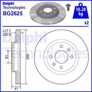 Delphi BG2625 - Bremžu diski autodraugiem.lv