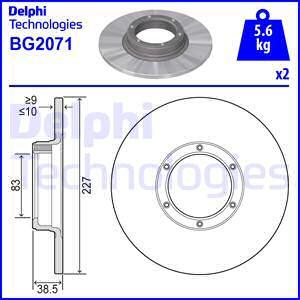 Delphi BG2071 - Bremžu diski autodraugiem.lv