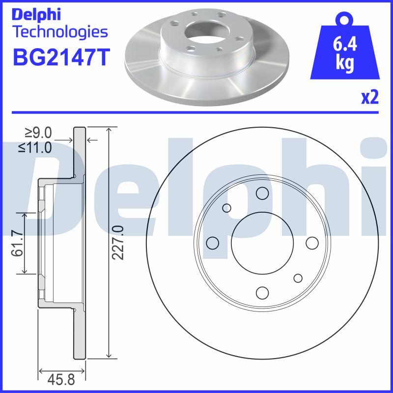 Delphi BG2147T - Bremžu diski autodraugiem.lv