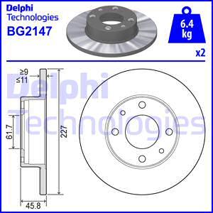 Delphi BG2147 - Bremžu diski autodraugiem.lv