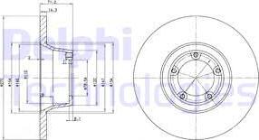 Delphi BG2157 - Bremžu diski autodraugiem.lv