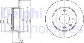 Delphi BG2376 - Bremžu diski autodraugiem.lv