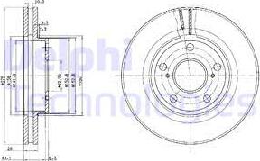 Delphi BG2782 - Bremžu diski autodraugiem.lv