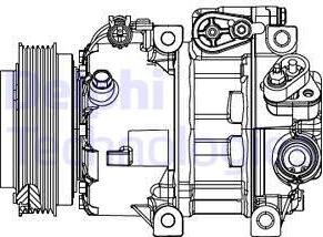 Delphi CS20415 - Kompresors, Gaisa kond. sistēma autodraugiem.lv