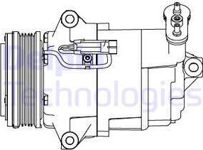 Delphi CS20429-12B1 - Kompresors, Gaisa kond. sistēma autodraugiem.lv