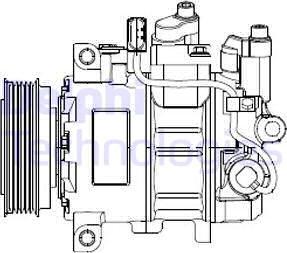 Delphi CS20474 - Kompresors, Gaisa kond. sistēma autodraugiem.lv