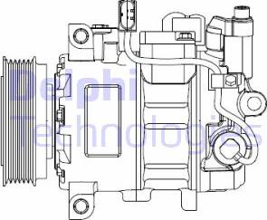 Delphi CS20476 - Kompresors, Gaisa kond. sistēma autodraugiem.lv