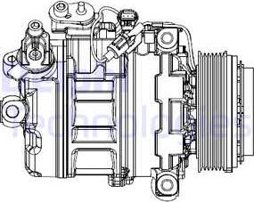 Delphi CS20547 - Kompresors, Gaisa kond. sistēma autodraugiem.lv
