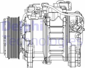 Delphi CS20501 - Kompresors, Gaisa kond. sistēma autodraugiem.lv