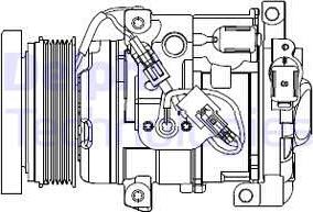 Delphi CS20508 - Kompresors, Gaisa kond. sistēma autodraugiem.lv