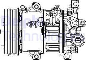 Delphi CS20537 - Kompresors, Gaisa kond. sistēma autodraugiem.lv
