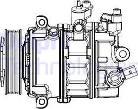 Delphi CS20529 - Kompresors, Gaisa kond. sistēma autodraugiem.lv