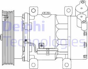 Delphi CS20523 - Kompresors, Gaisa kond. sistēma autodraugiem.lv
