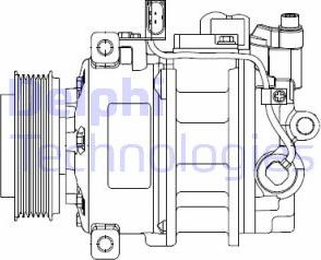 Delphi CS20522 - Kompresors, Gaisa kond. sistēma autodraugiem.lv