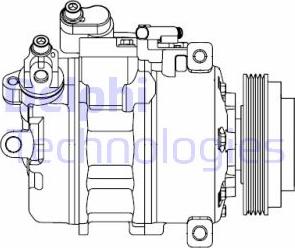 Delphi CS20527 - Kompresors, Gaisa kond. sistēma autodraugiem.lv