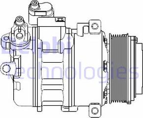 Delphi CS20370-12B1 - Kompresors, Gaisa kond. sistēma autodraugiem.lv