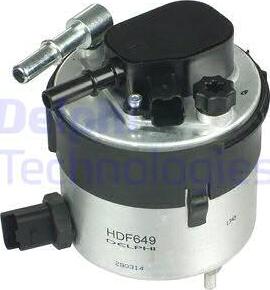 Delphi HDF649 - Degvielas filtrs autodraugiem.lv