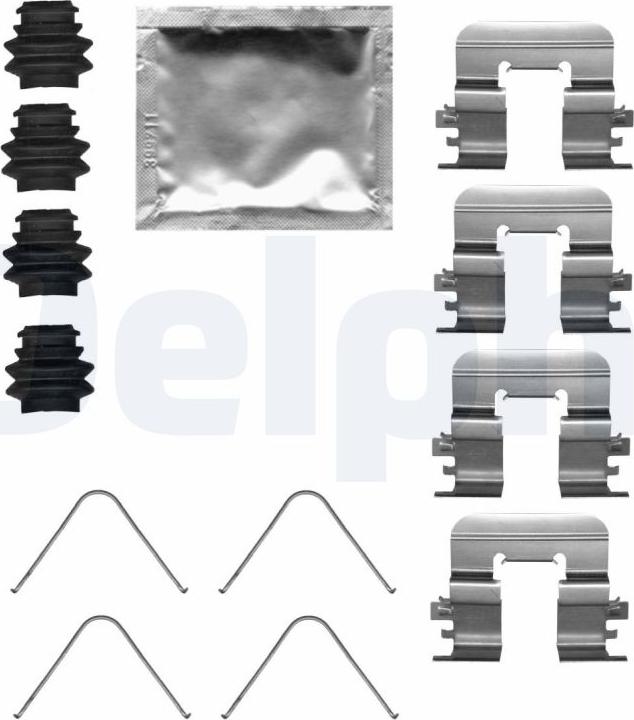 Delphi LX0684 - Piederumu komplekts, Disku bremžu uzlikas autodraugiem.lv