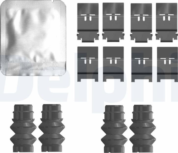 Delphi LX0803 - Piederumu komplekts, Disku bremžu uzlikas autodraugiem.lv