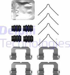 Delphi LX0757 - Piederumu komplekts, Disku bremžu uzlikas autodraugiem.lv