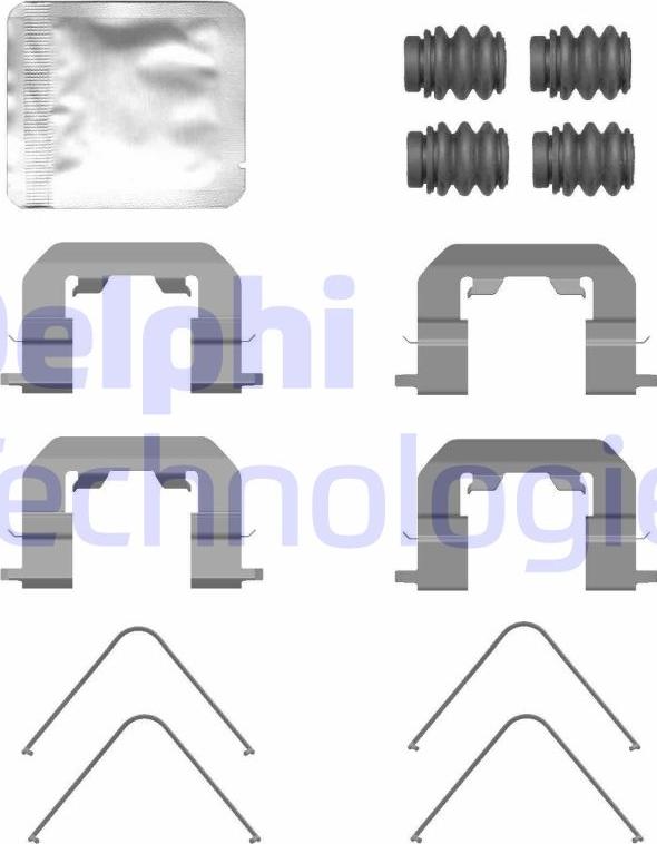 Delphi LX0771 - Piederumu komplekts, Disku bremžu uzlikas autodraugiem.lv