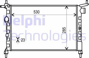 Delphi TSP0524014 - Radiators, Motora dzesēšanas sistēma autodraugiem.lv