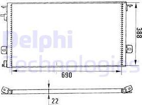 Delphi TSP0225135 - Kondensators, Gaisa kond. sistēma autodraugiem.lv