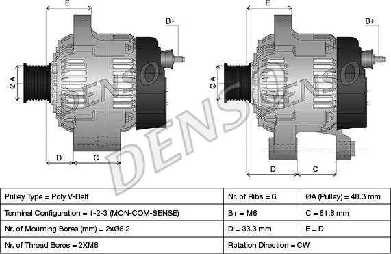 Denso DAN507 - Ģenerators autodraugiem.lv