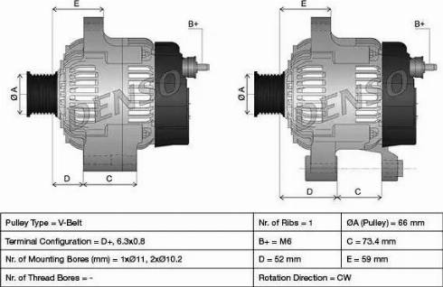 Denso DAN616 - Ģenerators autodraugiem.lv