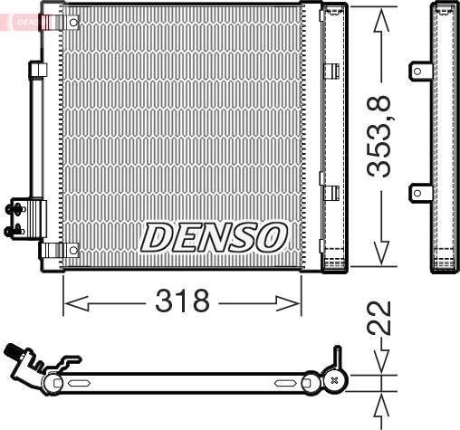 Denso DCN99082 - Kondensators, Gaisa kond. sistēma autodraugiem.lv