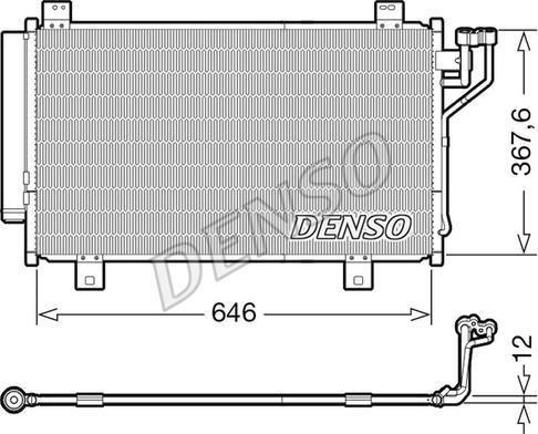 Denso DCN44012 - Kondensators, Gaisa kond. sistēma autodraugiem.lv