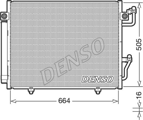 Denso DCN45005 - Kondensators, Gaisa kond. sistēma autodraugiem.lv