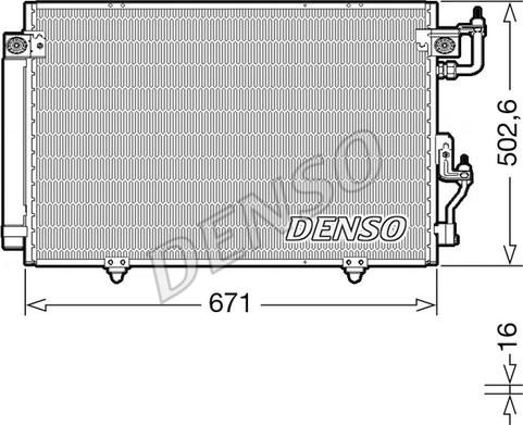 Denso DCN45008 - Kondensators, Gaisa kond. sistēma autodraugiem.lv