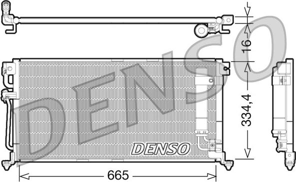 Denso DCN45003 - Kondensators, Gaisa kond. sistēma autodraugiem.lv
