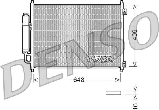 Denso DCN46001 - Kondensators, Gaisa kond. sistēma autodraugiem.lv