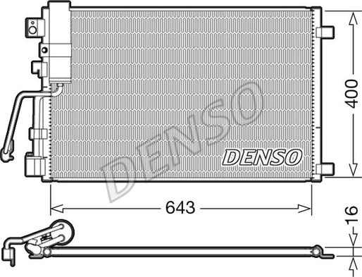 Denso DCN46008 - Kondensators, Gaisa kond. sistēma autodraugiem.lv