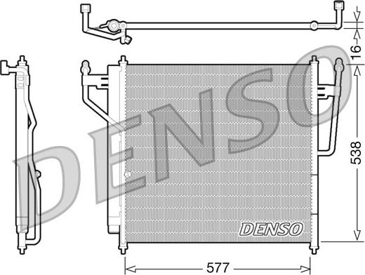 Denso DCN46017 - Kondensators, Gaisa kond. sistēma autodraugiem.lv