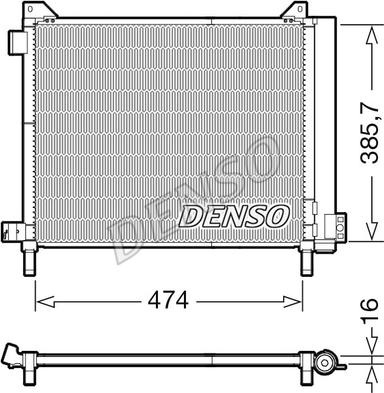 Denso DCN46030 - Kondensators, Gaisa kond. sistēma autodraugiem.lv