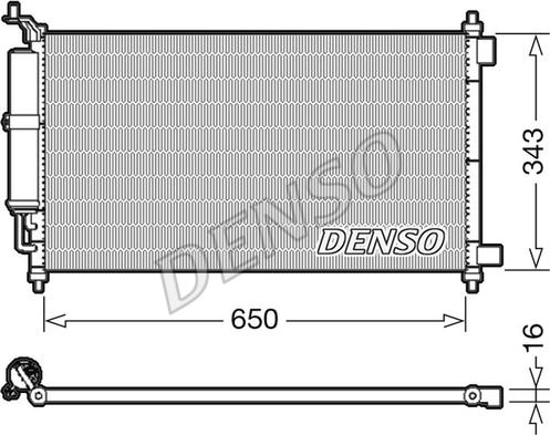 Denso DCN46020 - Kondensators, Gaisa kond. sistēma autodraugiem.lv