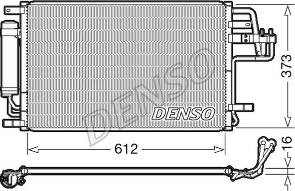 Denso DCN41007 - Kondensators, Gaisa kond. sistēma autodraugiem.lv