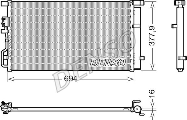 Denso DCN41019 - Kondensators, Gaisa kond. sistēma autodraugiem.lv