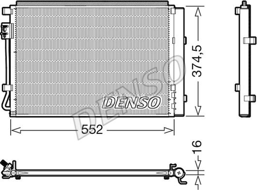 Denso DCN41017 - Kondensators, Gaisa kond. sistēma autodraugiem.lv