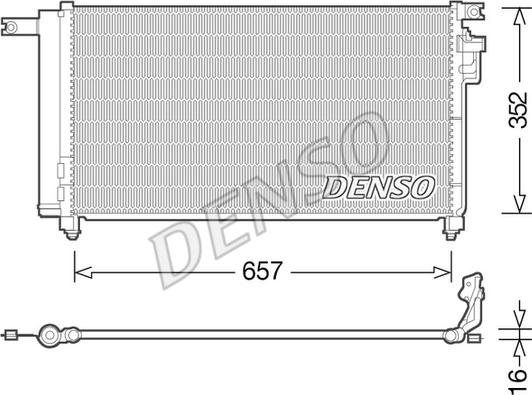 Denso DCN43001 - Kondensators, Gaisa kond. sistēma autodraugiem.lv